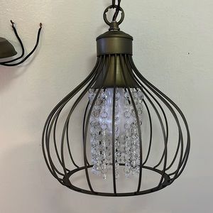 Chandelier Brass with Crystals